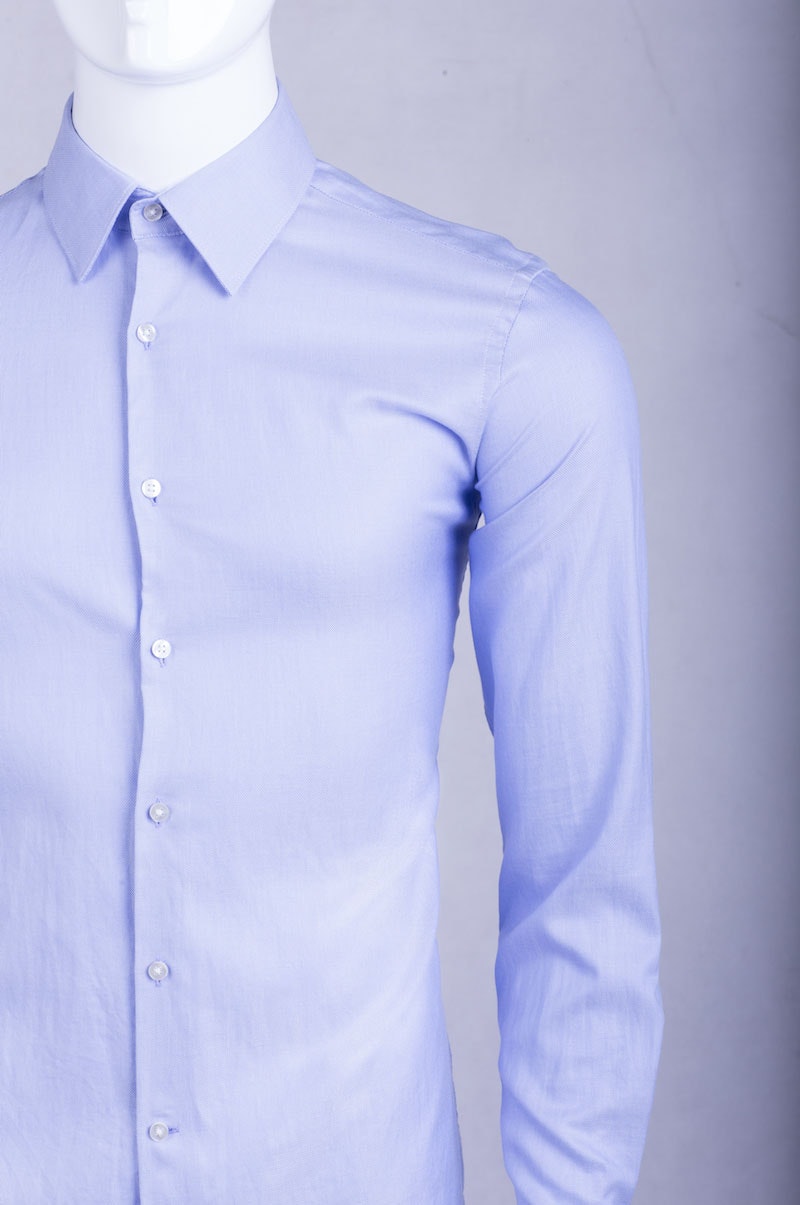 before creased dress shirt before retouching